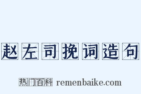 赵左司挽词造句是什么意思的图片